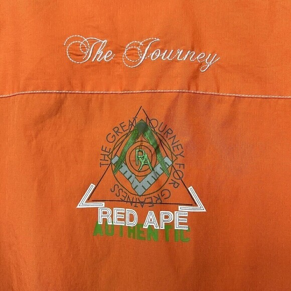 Red Ape Rare, Men's Corp. Shirt, Sz. 2X, Long Sleeve, Orange, Embroidery Logo - Picture 6 of 10